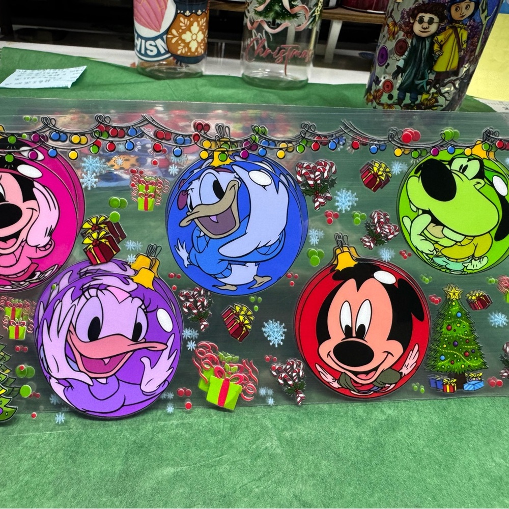 Mickey and Friends Christmas UV DTF cup wrap
